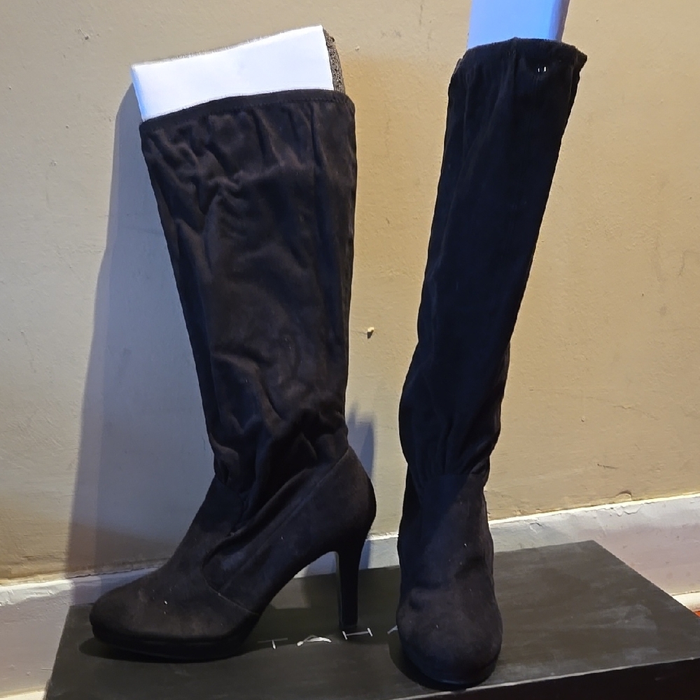 Tahari Elegant Black Knee-High Women's Boots